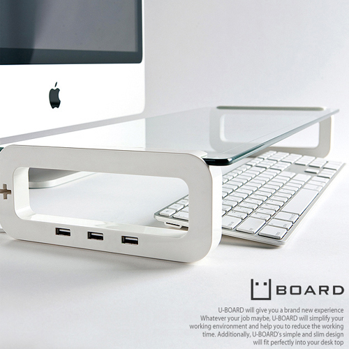 컴퓨터 정리선반 UBOARD(3Port USB허브포함)-(입고완료)