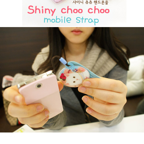 shiny choo choo고양이 mobile strap-pink rose (입고완료)