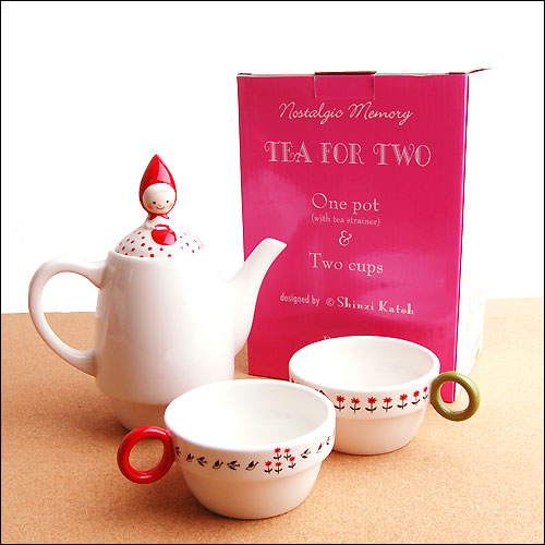 신지가토 TEA FOR TWO 빨간모자 티팟&amp;컵 SET (입고완료)