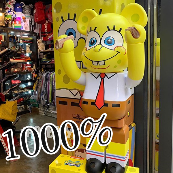 스폰지밥 베어브릭 SpongeBob 1000%